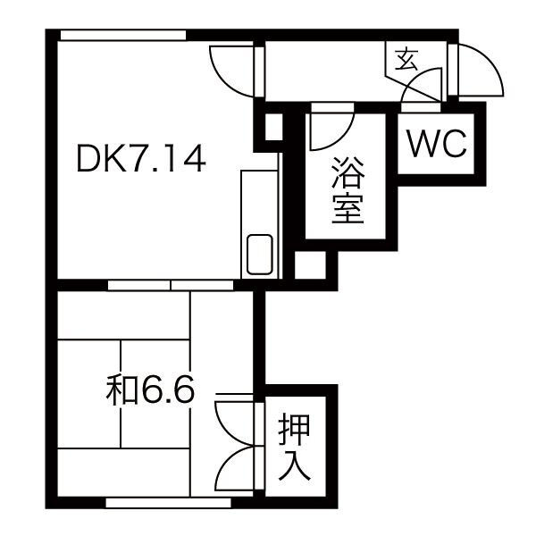 北海道札幌市中央区南二十三条西１１（マンション）の賃貸物件の間取り