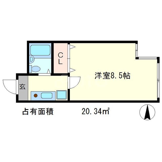 【珠光ビル百万遍の間取り】