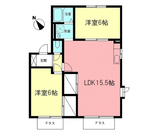 海老名市大谷北のアパートの間取り