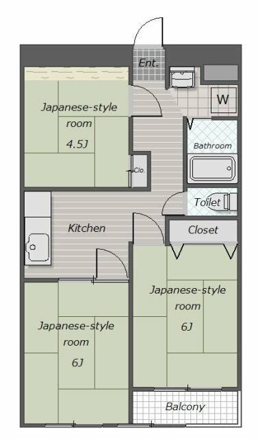 八王子市川口町のマンションの間取り