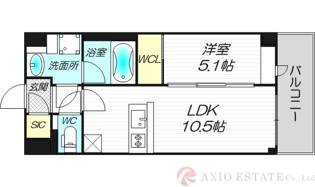 スプランディッド江坂IIIの間取り