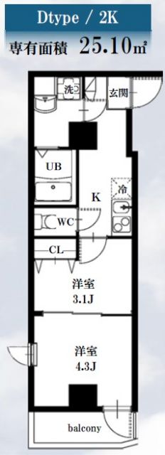 【シャッツ高円寺の間取り】