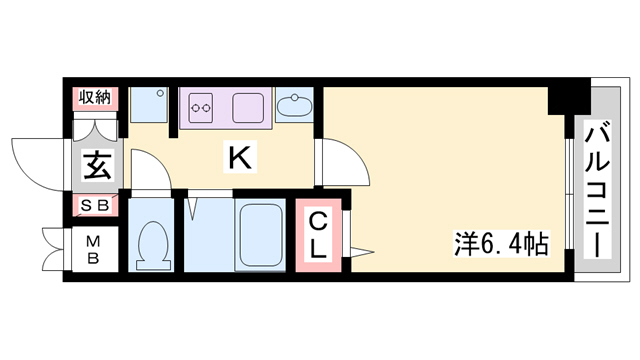 【エステムプラザ神戸水木通グランクロスの間取り】