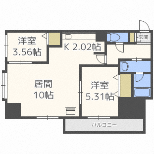 【ＰＲＩＭＥ　ＵＲＢＡＮ大通東の間取り】