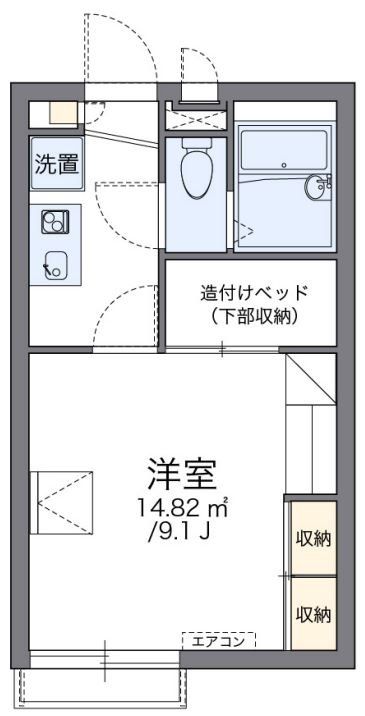 桶川市東のアパートの間取り