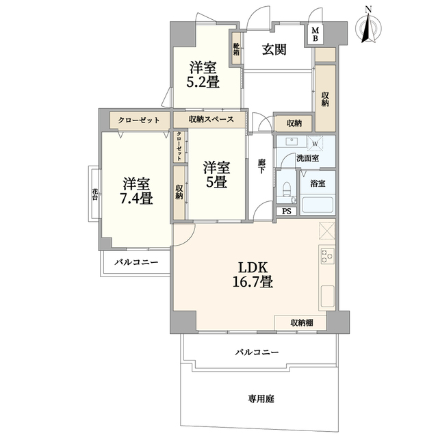 三越ゼームス坂マンションの間取り