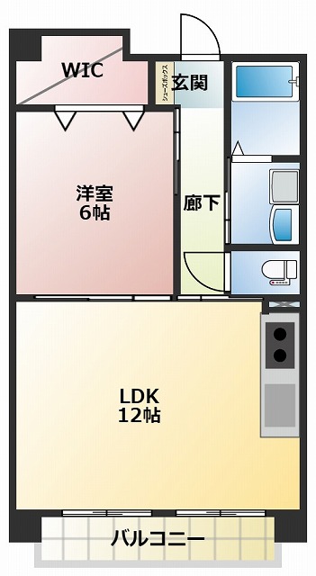 高知市高そねのマンションの間取り