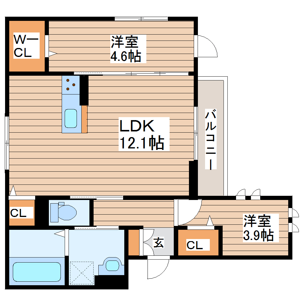 【D-ROOM二軒茶屋TMTの間取り】