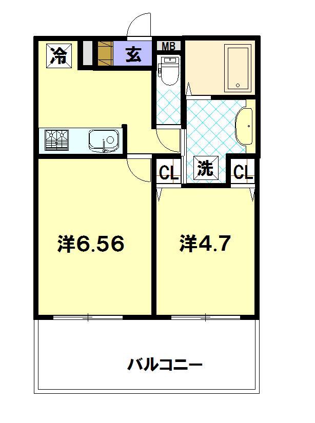 フェリーチェ梅香崎の間取り