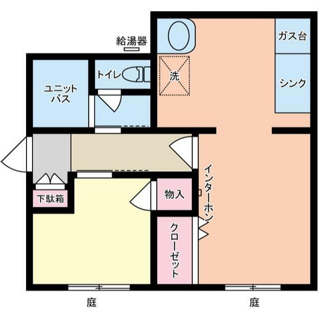 横浜市青葉区鴨志田町のアパートの間取り