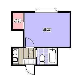 千葉市中央区松波のアパートの間取り