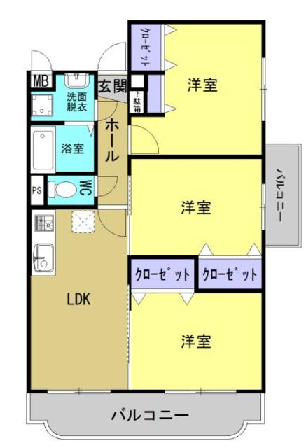 Ｌａ　ｖｉｅ　ｂｅｌｌｅ　Ｔａｋｅｄａ　ＩＩ（ラヴィベール竹田ＩＩ）の間取り