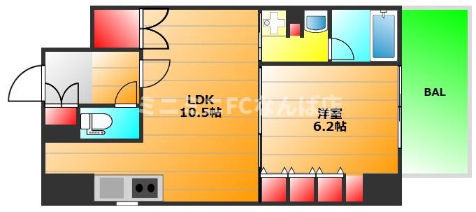 アプリーレ堺筋本町の間取り