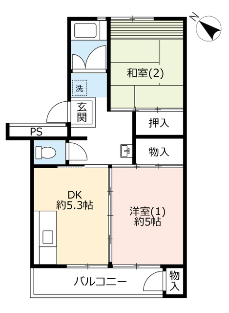 ＵＲ真砂第一の間取り