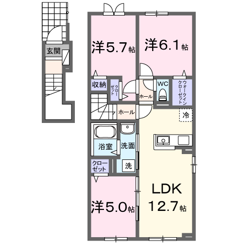 ブリッサ砂川Ｓ　IIの間取り