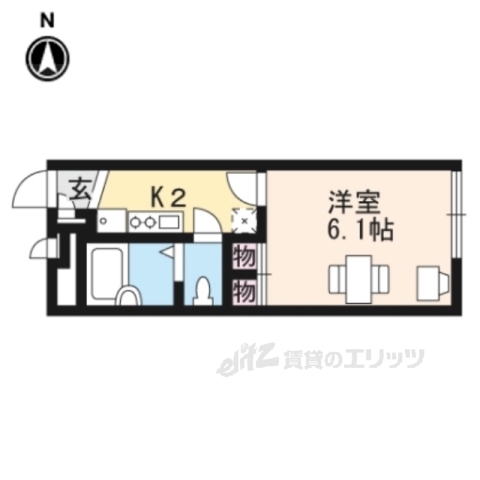 【大津市山上町のアパートの間取り】