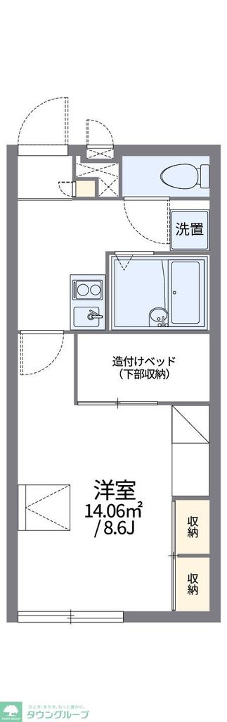 千葉市若葉区加曽利町のアパートの間取り