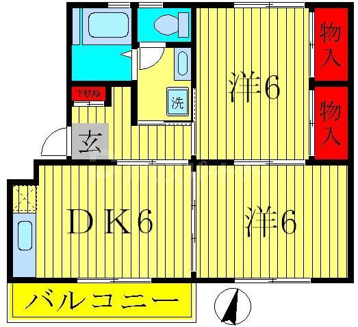 稔台サニーハイツの間取り