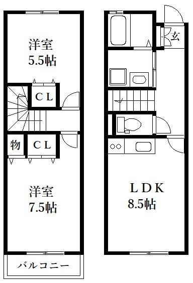 メゾン大洋の間取り