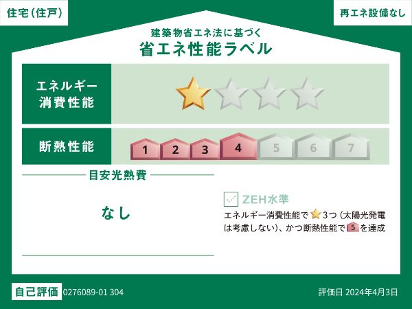 【国分寺市西恋ヶ窪のマンションの省エネ性能ラベル】