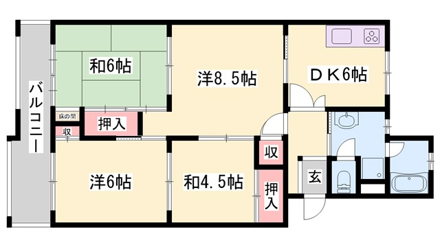 京口第2団地の間取り