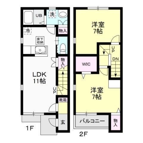 リュー榧の実　Ａの間取り