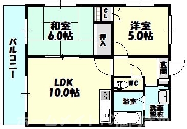 【糟屋郡篠栗町大字高田のマンションの間取り】