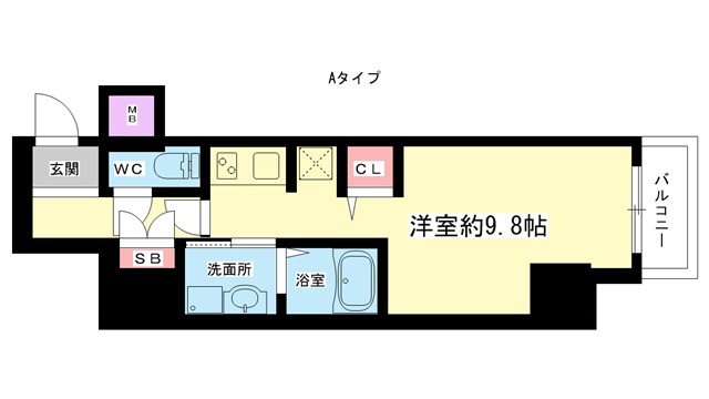 豊中市宝山町のマンションの間取り