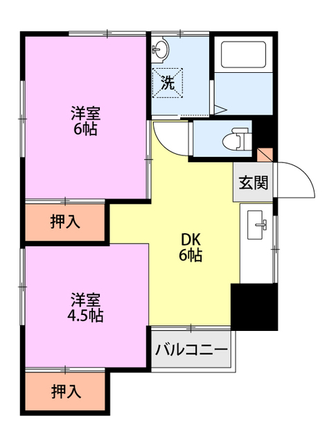 フラッツ高山 Aの間取り