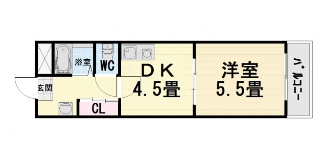 堺市西区鳳南町のマンションの間取り