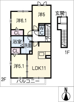 サニーコートNの間取り