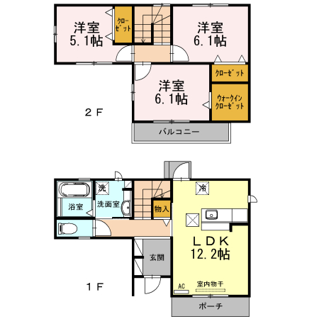 オマージュ Cの間取り