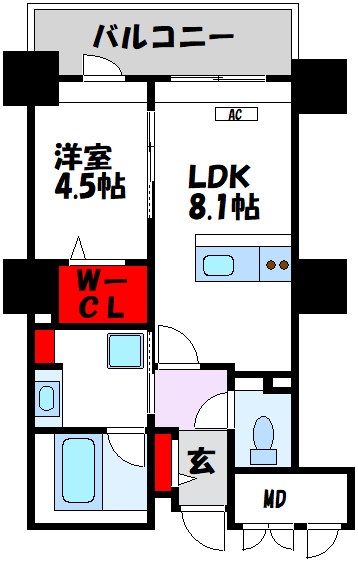 リーブル博多駅前の間取り