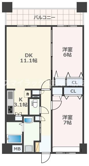 ホワイトステージ上熊本の間取り