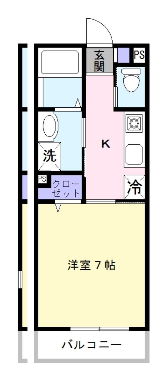 船橋市飯山満町のアパートの間取り