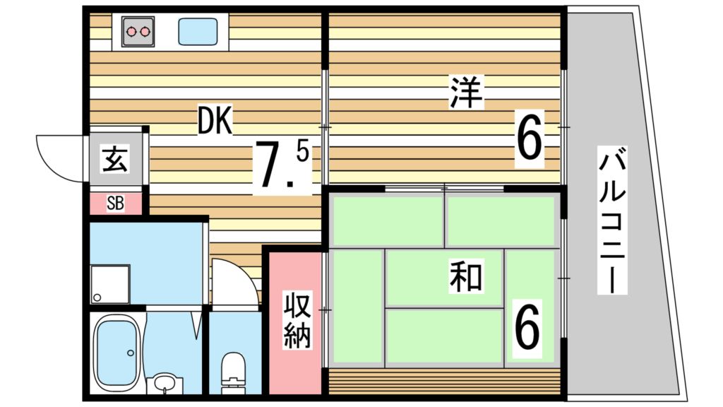 サンライズマンションの間取り