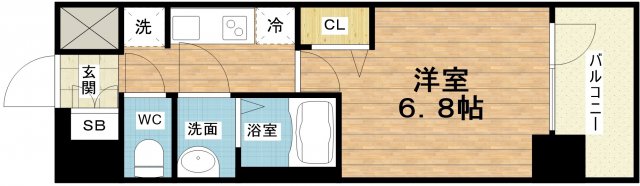 【プレサンス大国町アドロッソの間取り】