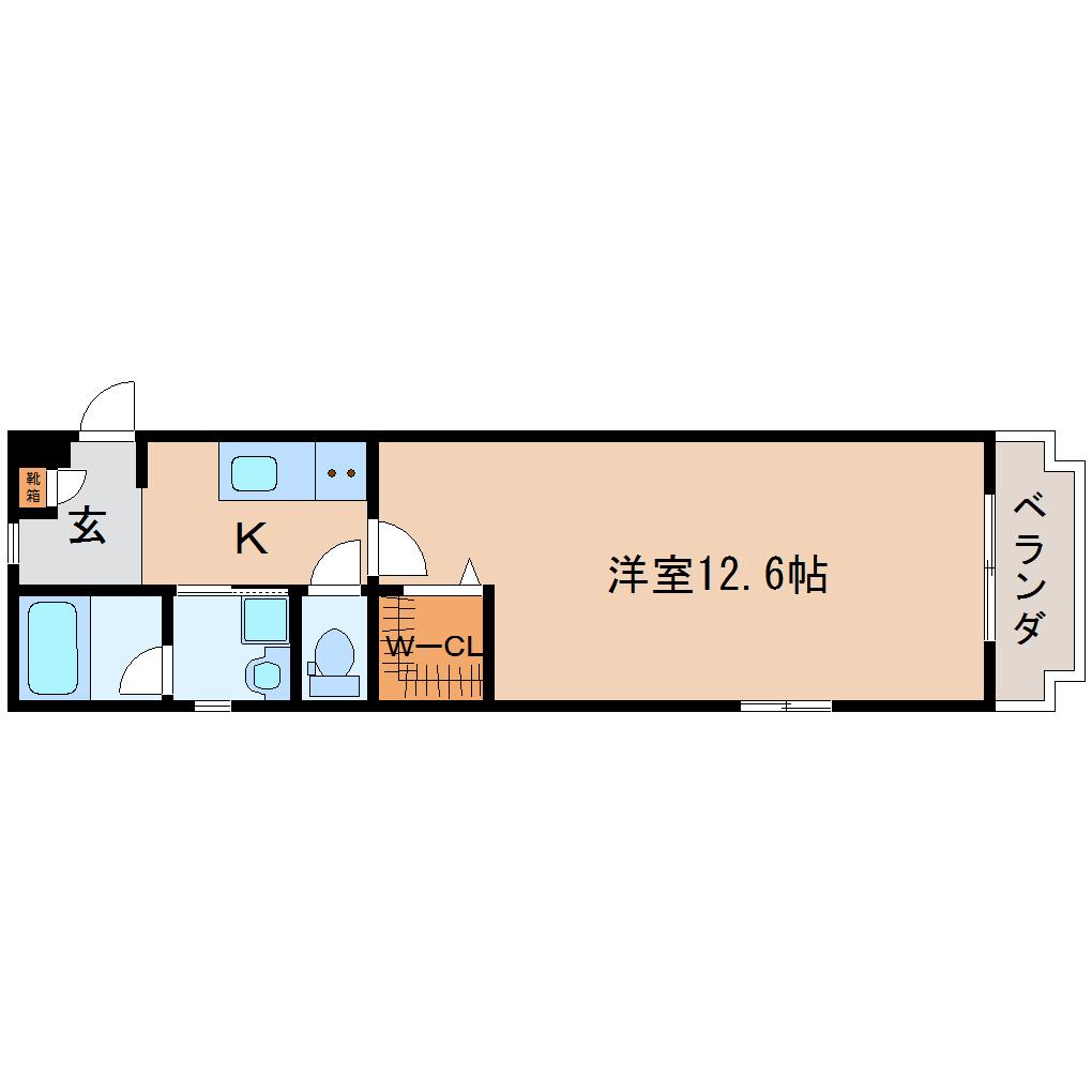 静岡市駿河区南町のマンションの間取り