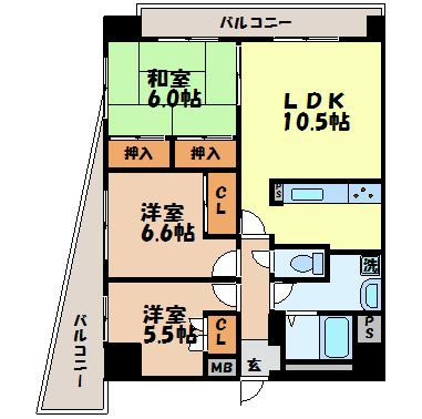 パインパレス（樺島町）の間取り