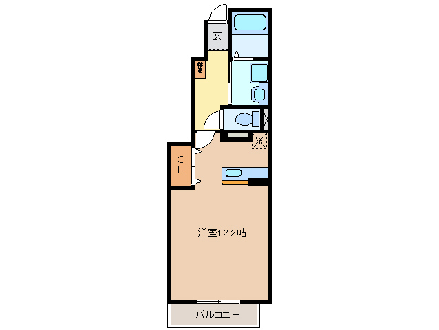 桑名市大字和泉のアパートの間取り