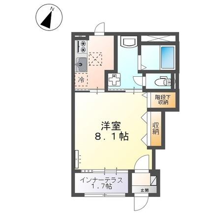 松江市東出雲町揖屋のアパートの間取り