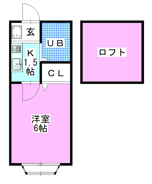 ローズアパートＲ14番館Ｂ棟の間取り