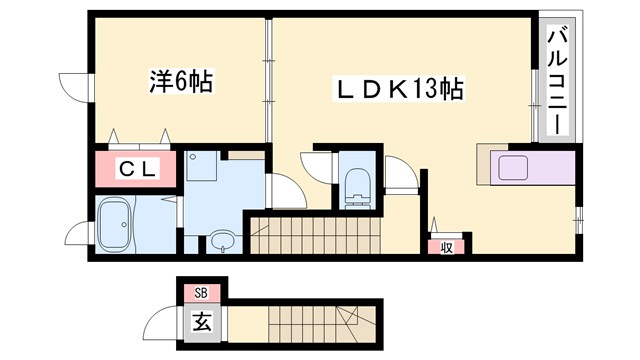 エスペランサ中仁野IIの間取り