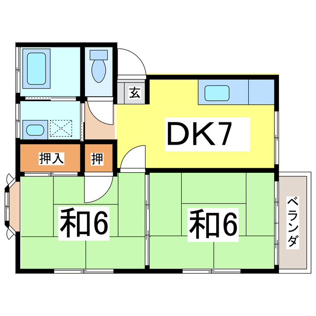 コーポ日野の間取り