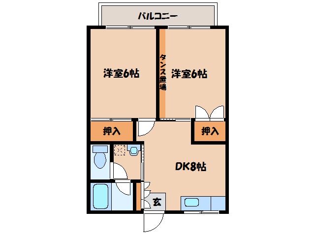 第二サンハイツエゾウの間取り