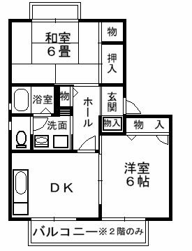 サンディアスBの間取り