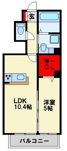 北九州市八幡西区大字楠橋のアパートの間取り