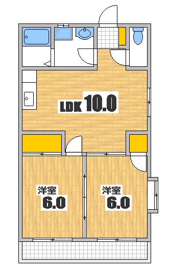 広島市南区皆実町のマンションの間取り