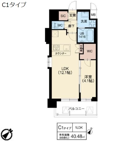 スプランディッド弁天町の間取り