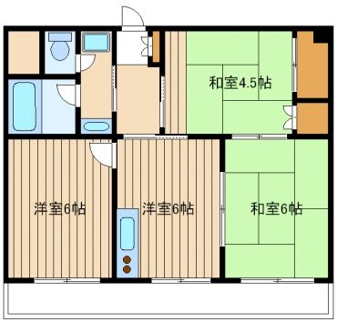 【練馬区豊玉北のマンションの間取り】